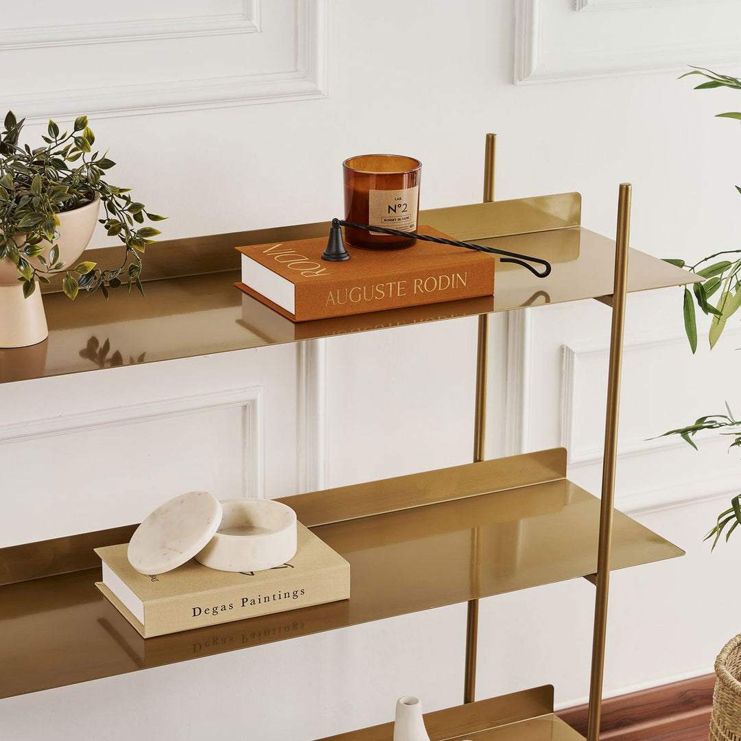 Etagère DRAWER Luno en métal L120cm laiton