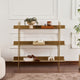 Etagère DRAWER Luno en métal L120cm laiton