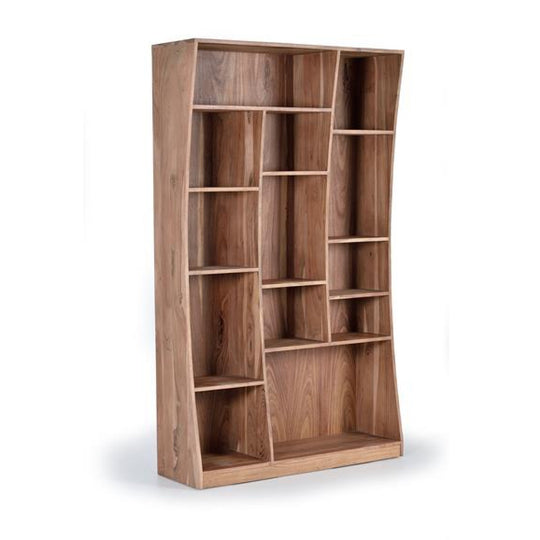 Bibliothèque GINER & COLOMER 1162 en bois d'acacia H200cm — photo produit