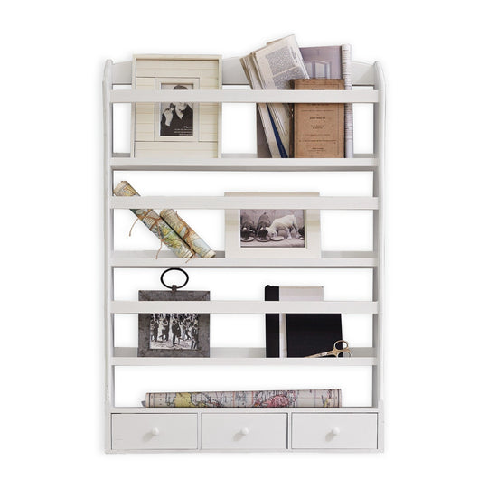 Étagère murale LOBERON Carbondale en bois blanc — photo produit