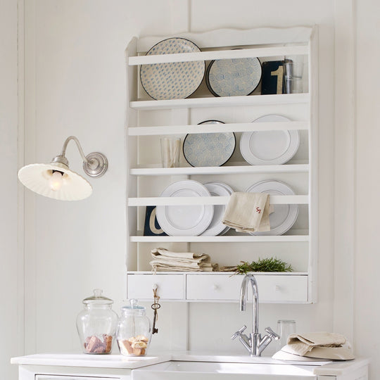 Étagère murale LOBERON Carbondale en bois blanc — photo produit