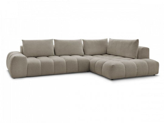 Canapé d'angle BOBOCHIC EVEREST Tissu Chiné Taupe — photo produit