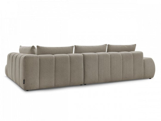Canapé d'angle BOBOCHIC EVEREST Tissu Chiné Taupe — photo produit