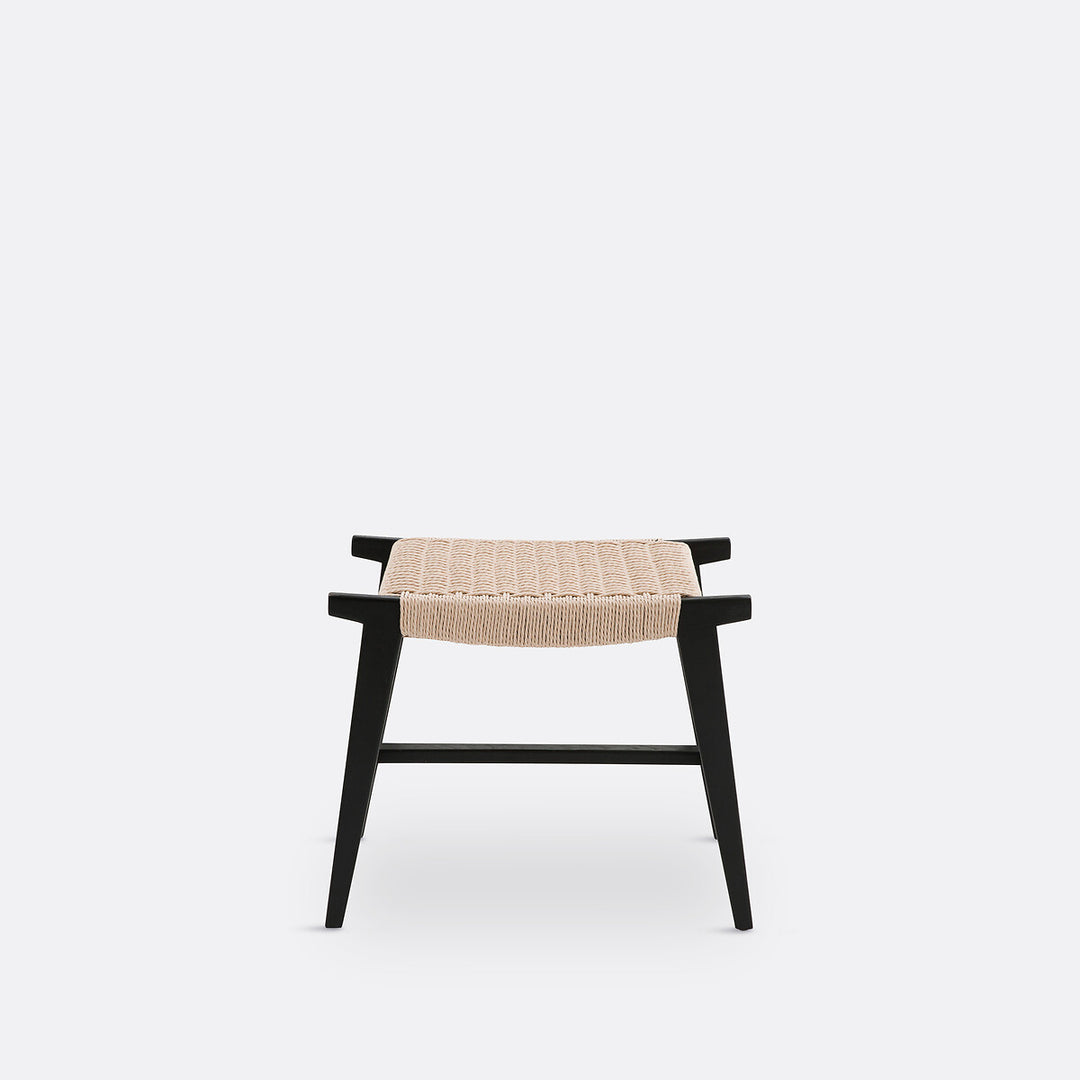 Tabouret La Redoute Interieurs chêne noir tressage Hokito