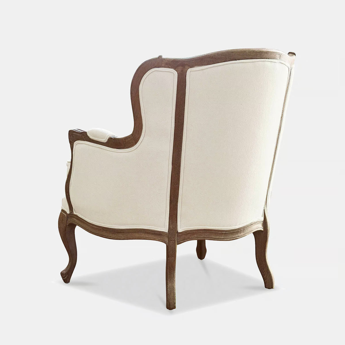 Fauteui LOBERON Kingswinford en bois et tissu beige