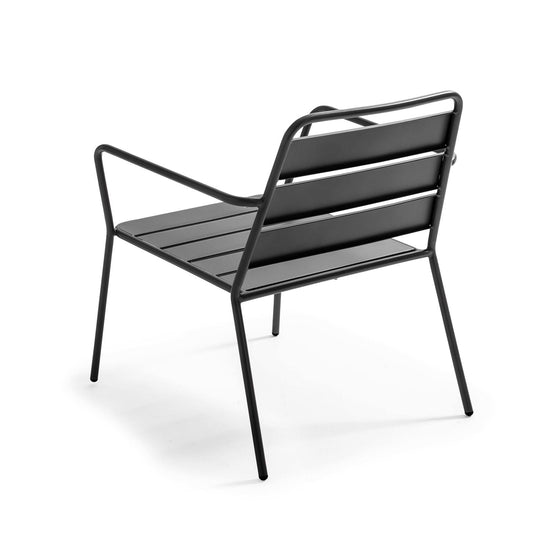 Fauteuil bas de jardin Oviala en metal Palavas