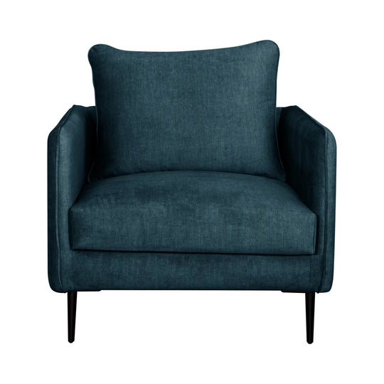 Fauteuil CAMIF Olympe en velours Bleu Marine