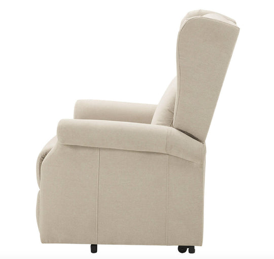 Fauteuil  de relaxation électrique LES TENDANCES Agora releveur électrique 1 moteur tissu beige clair