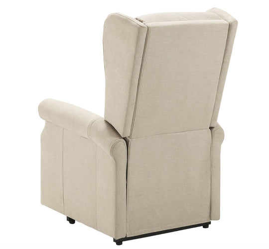 Fauteuil  de relaxation électrique LES TENDANCES Agora releveur électrique 1 moteur tissu beige clair