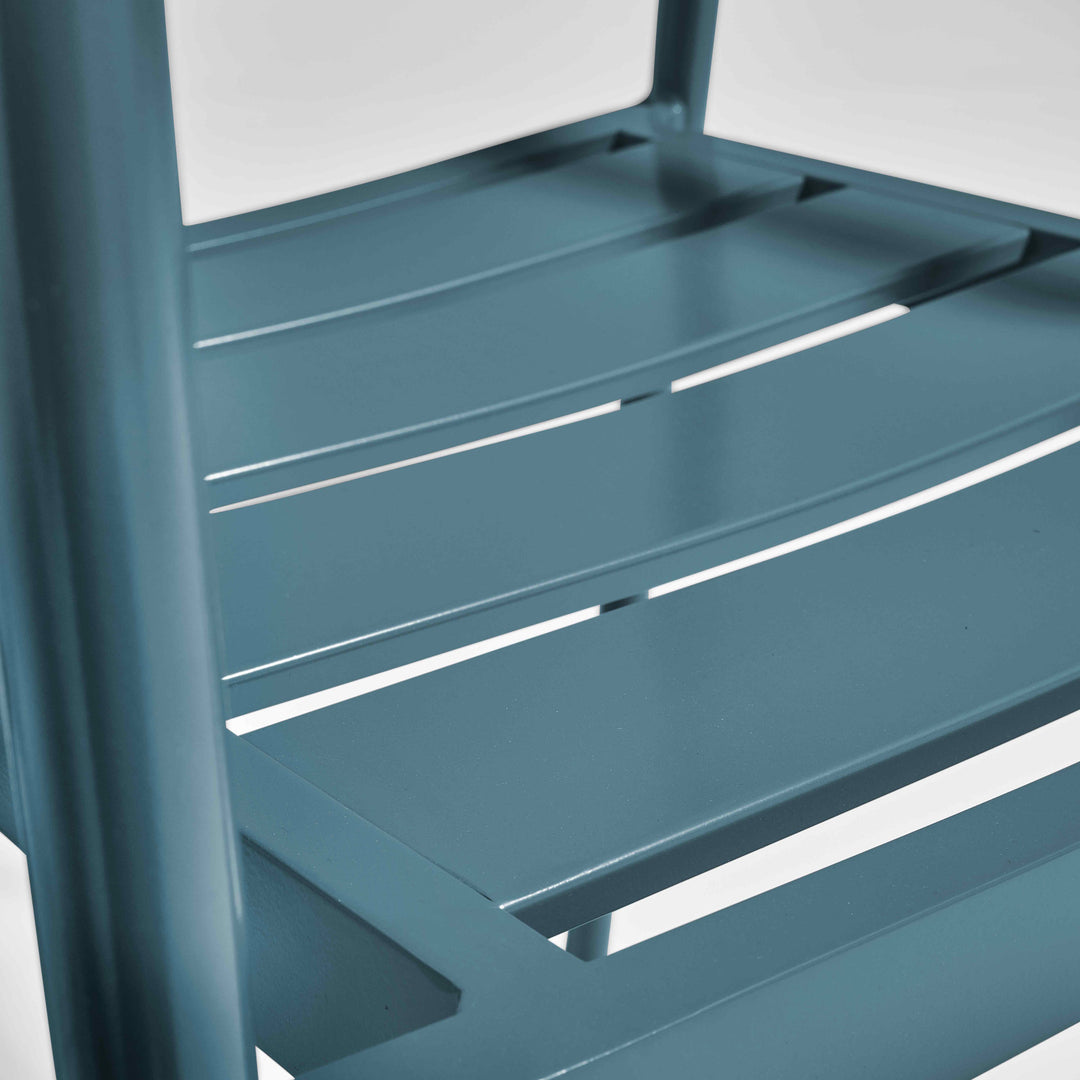Lot de 4 chaises de jardin en aluminium et bois FSC® avec accoudoirs