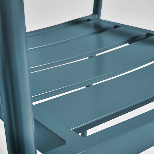 Lot de 4 chaises de jardin en aluminium et bois FSC® avec accoudoirs