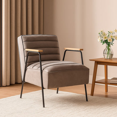 Fauteuil simili cuir gris HUTCH