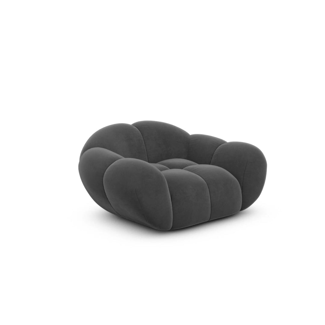 Fauteuil ICONX STUDIOS Sueno en velours anthracite