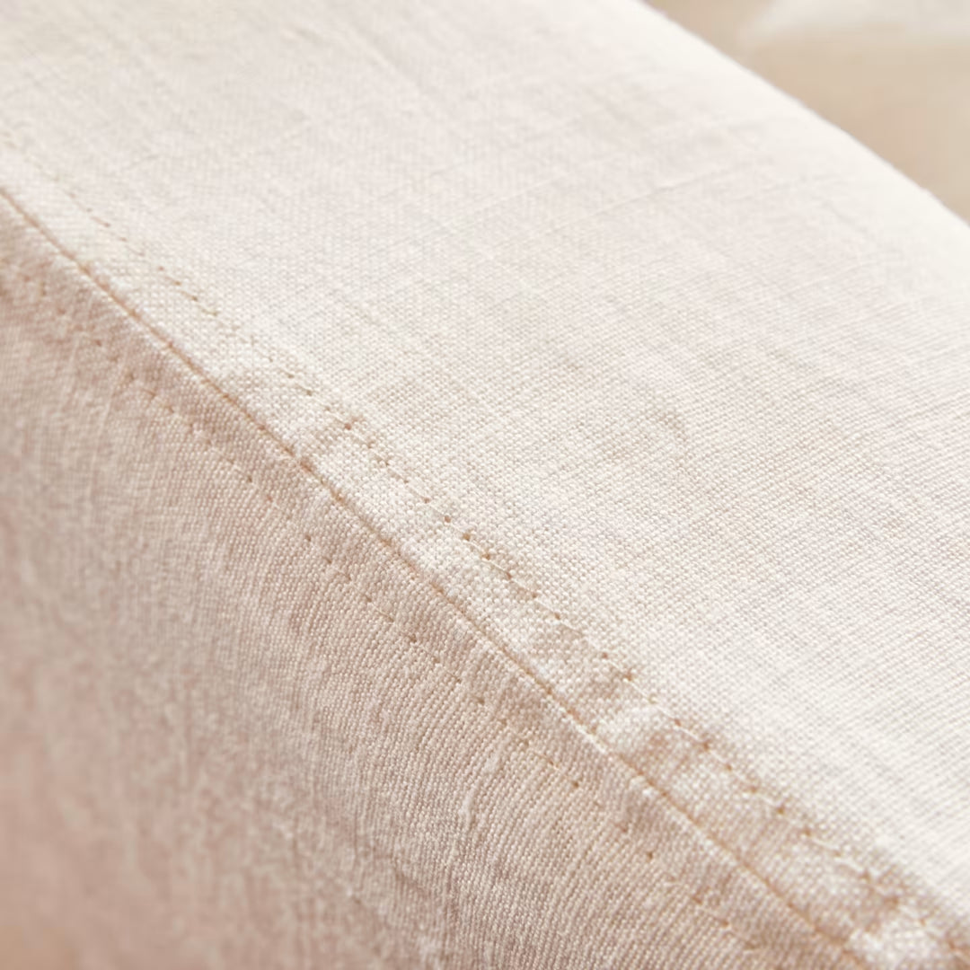 Fauteuil KIPLI Palm en lin écru