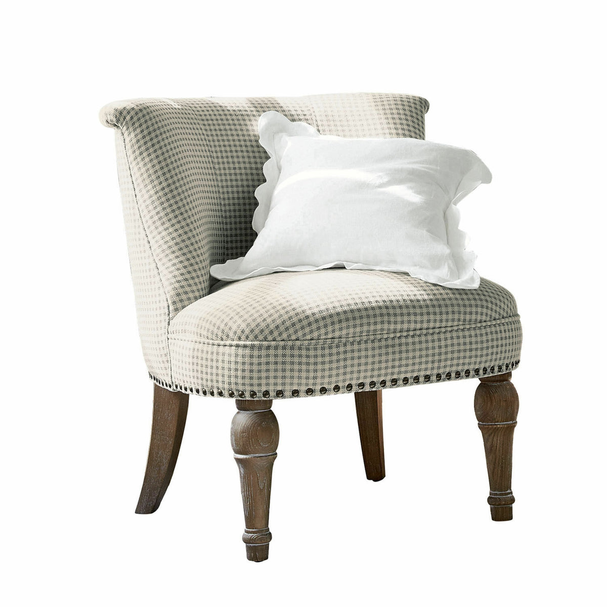 Fauteuil LOBERON Francet en tissu crème
