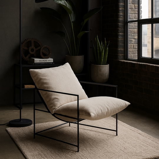 Fauteuil SEDALIA en tissu et métal DRAWER