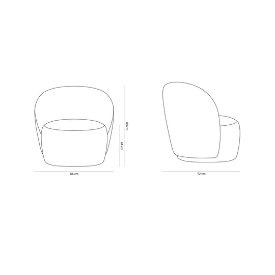 Fauteuil MICADONI Corey en tissu structurel gris
