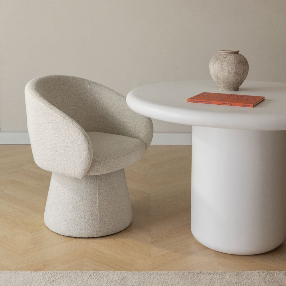 Chaise SKLUM de salle à manger pivotante rembourrée FLAVIAN