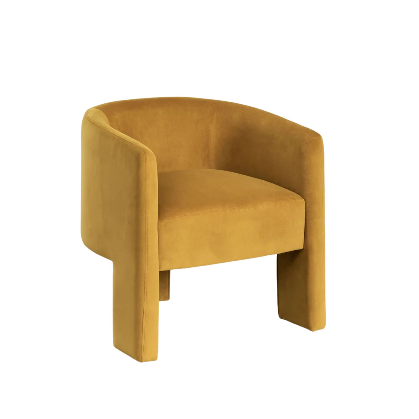 Fauteuil SKLUM Xastru en velours Moutarde