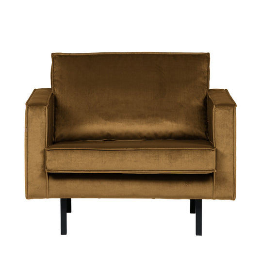 Fauteuil DRAWER en velours - BRONCO
