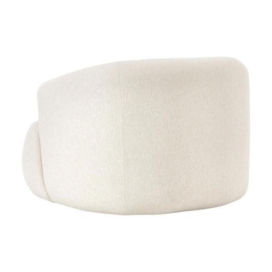 Fauteuil WESTWING Sofia en tissu blanc crème