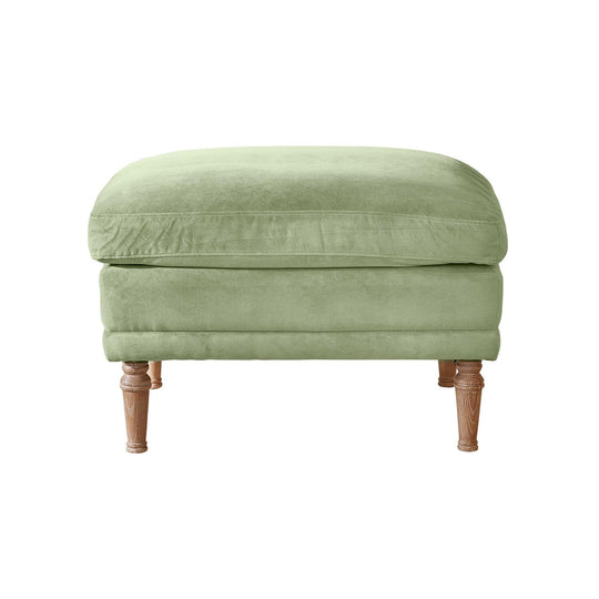 Fauteuil avec repose-pieds LOBERON vert clair Éclat Émeraude — photo produit