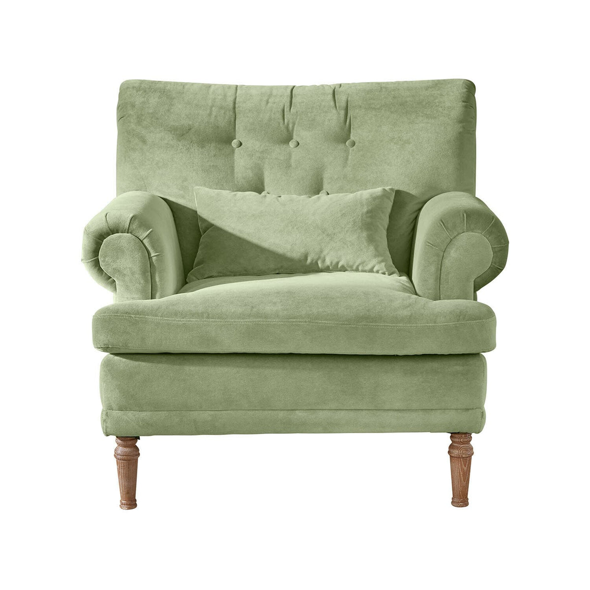 Fauteuil avec repose-pieds LOBERON vert clair Éclat Émeraude — photo produit