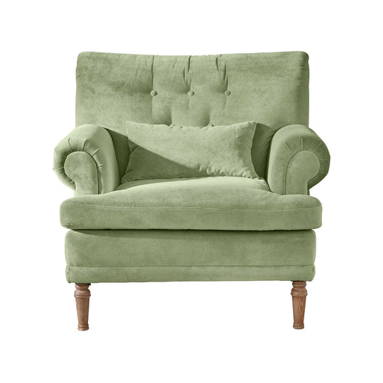 Fauteuil avec repose-pieds LOBERON vert clair Éclat Émeraude — photo produit