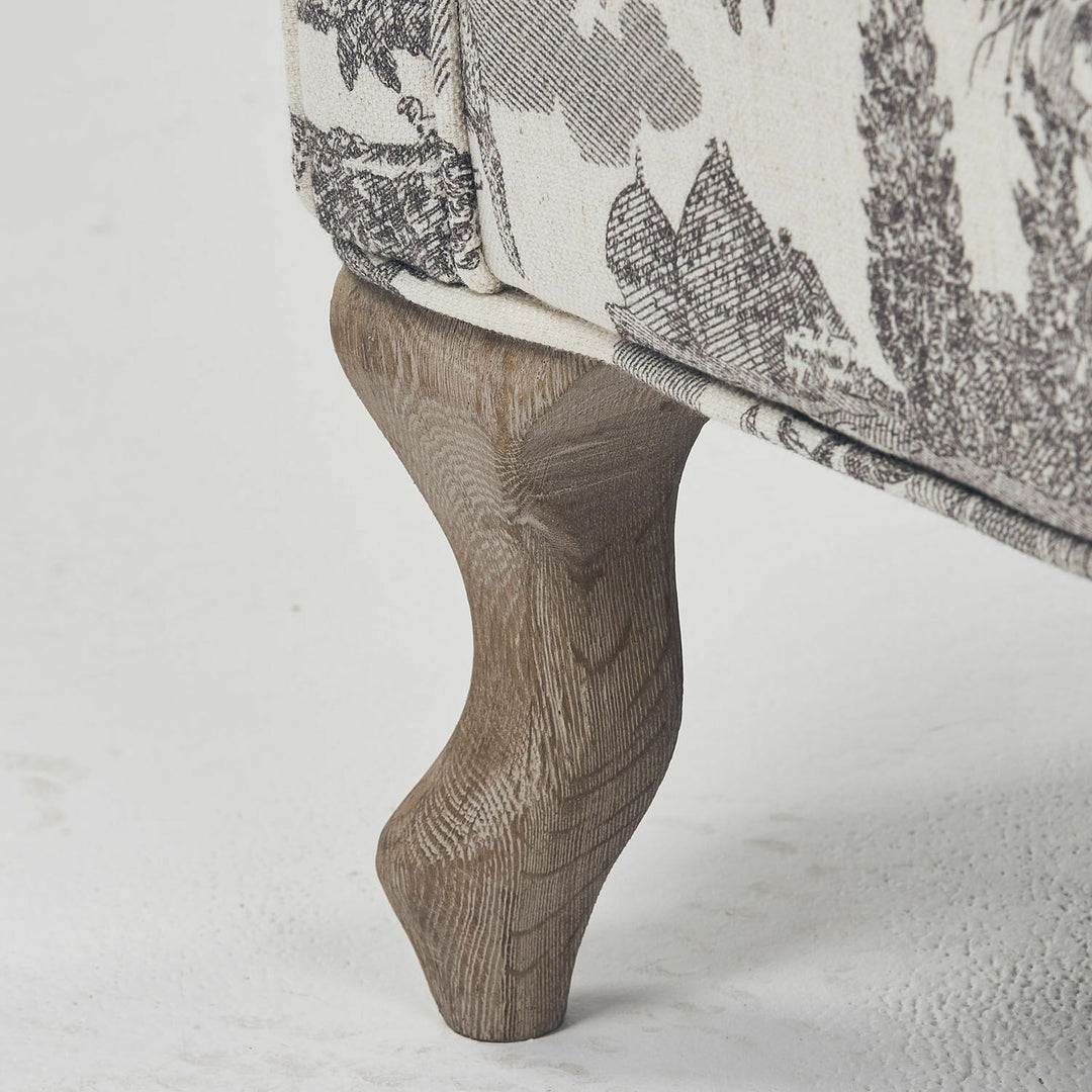 Fauteuil LOBERON Fallowmere Toile de Jouy Noir/Blanc — photo produit