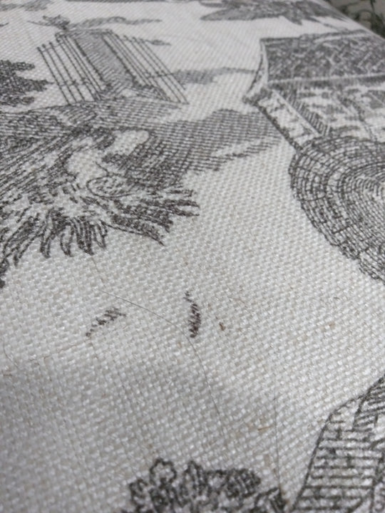 Fauteuil LOBERON Fallowmere Toile de Jouy Noir/Blanc — photo produit