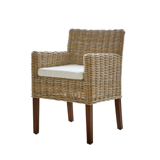 Lot de 4 fauteuil LOBERON Forêt Douce en rotin tressé — photo produit