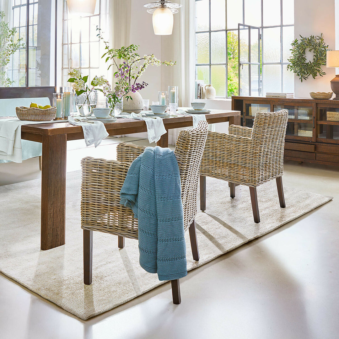 Lot de 4 fauteuil LOBERON Forêt Douce en rotin tressé — photo produit