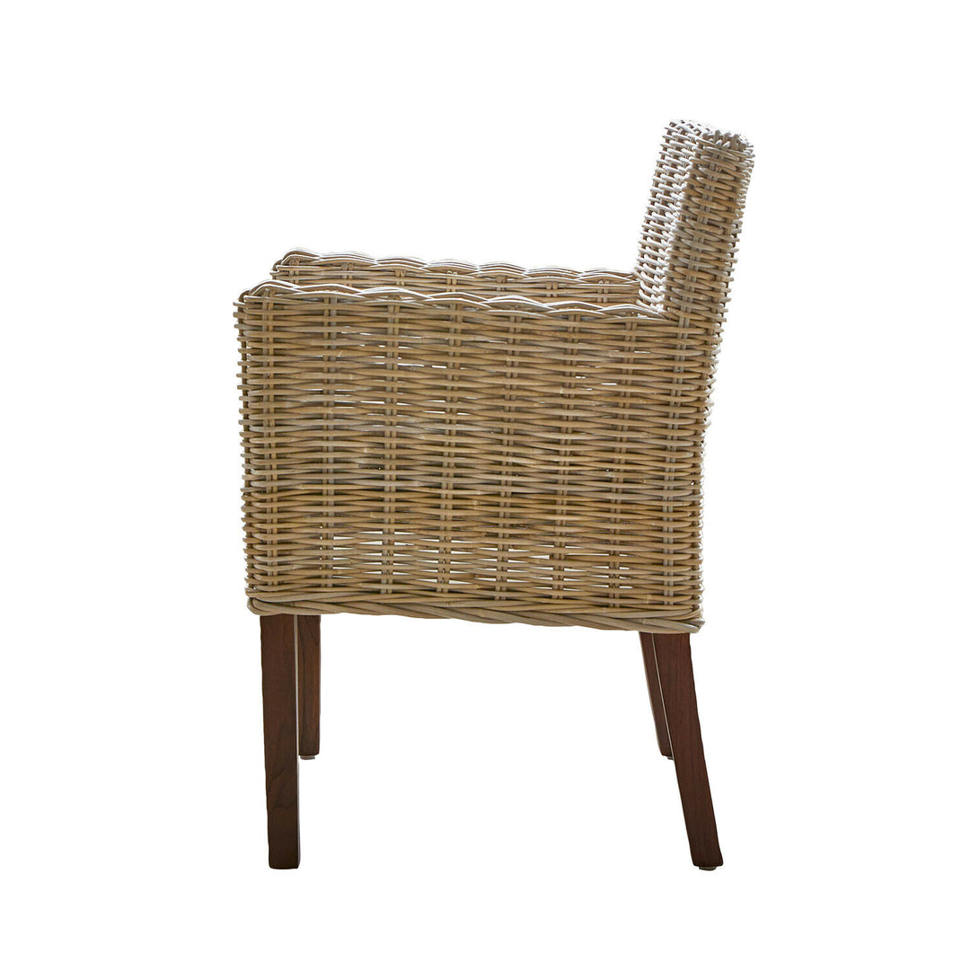 Lot de 4 fauteuil LOBERON Forêt Douce en rotin tressé — photo produit