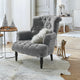 Fauteuil Chesterfield LOBERON Parranquet en velours gris — photo produit