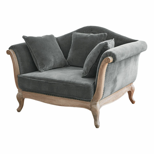 Fauteuil LOBERON Sumerset format XXL en tissu gris anthracite — photo produit