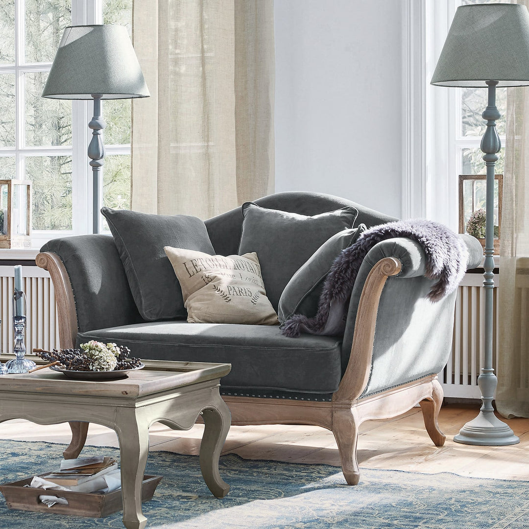 Fauteuil LOBERON Sumerset format XXL en tissu gris anthracite — photo produit