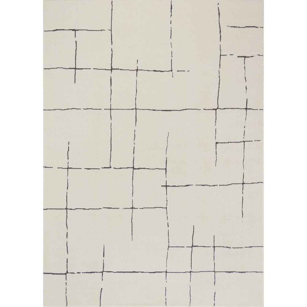 Tapis Scandinave Moderne Ivoire/Gris Prague