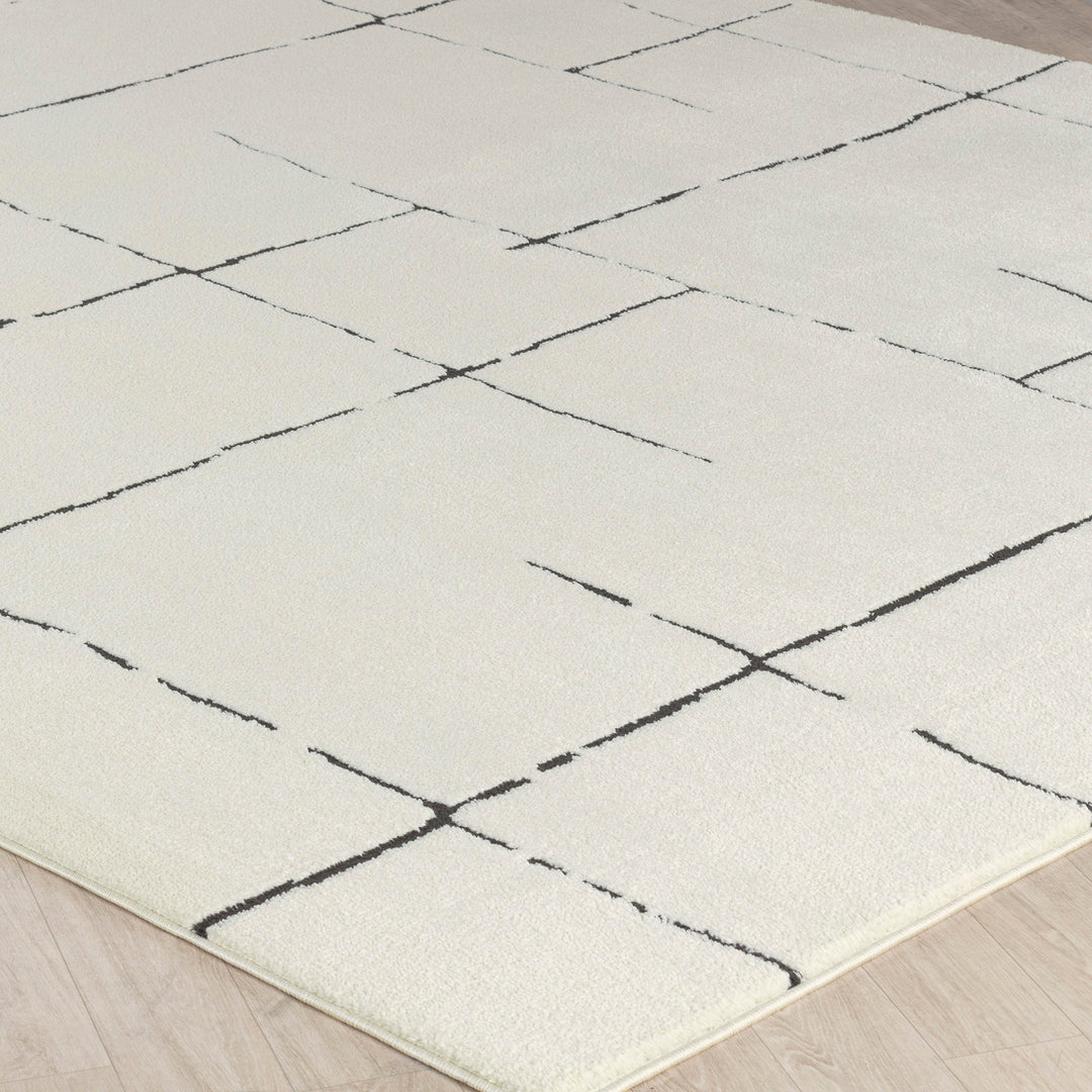 Tapis Scandinave Moderne Ivoire/Gris Prague