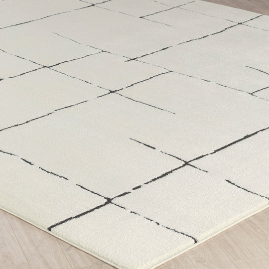 Tapis Scandinave Moderne Ivoire/Gris Prague