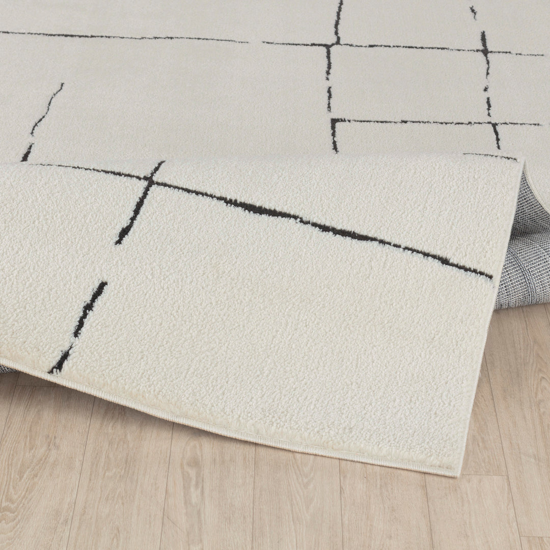 Tapis Scandinave Moderne Ivoire/Gris Prague