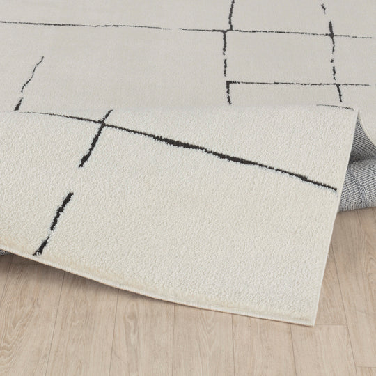 Tapis Scandinave Moderne Ivoire/Gris Prague