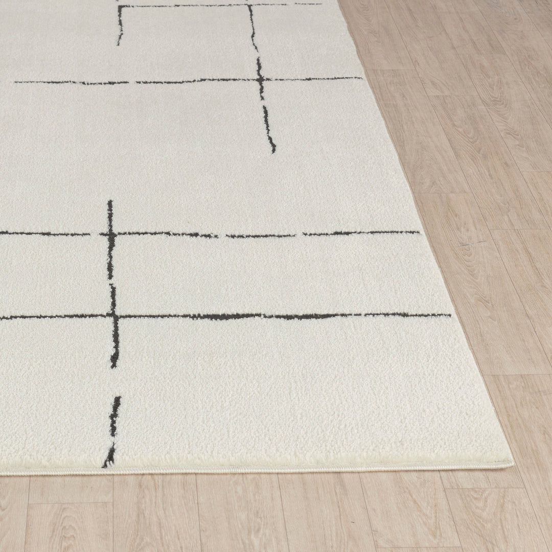 Tapis Scandinave Moderne Ivoire/Gris Prague