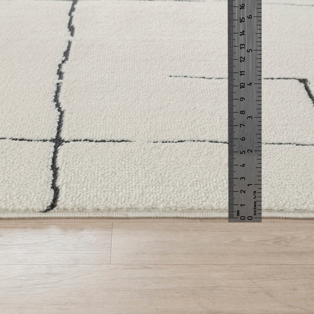 Tapis Scandinave Moderne Ivoire/Gris Prague