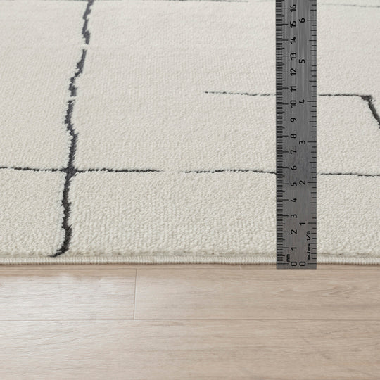 Tapis Scandinave Moderne Ivoire/Gris Prague