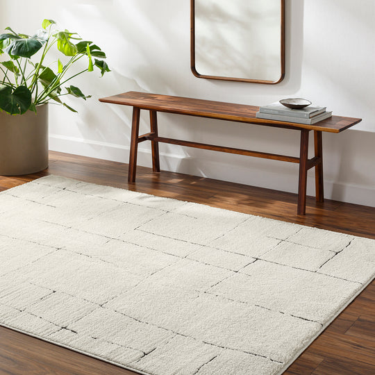 Tapis Scandinave Moderne Ivoire/Gris Prague