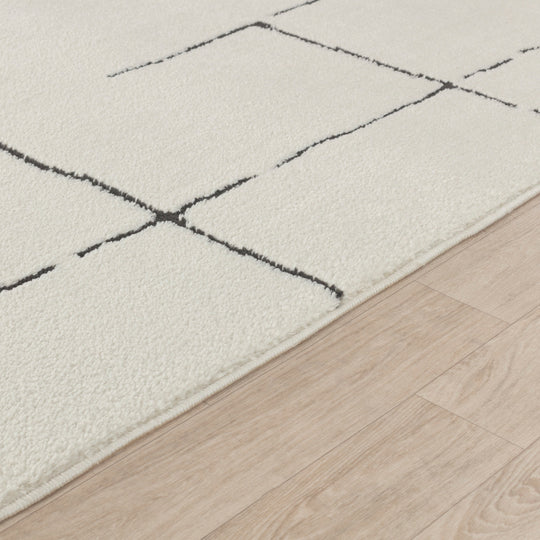 Tapis Scandinave Moderne Ivoire/Gris Prague