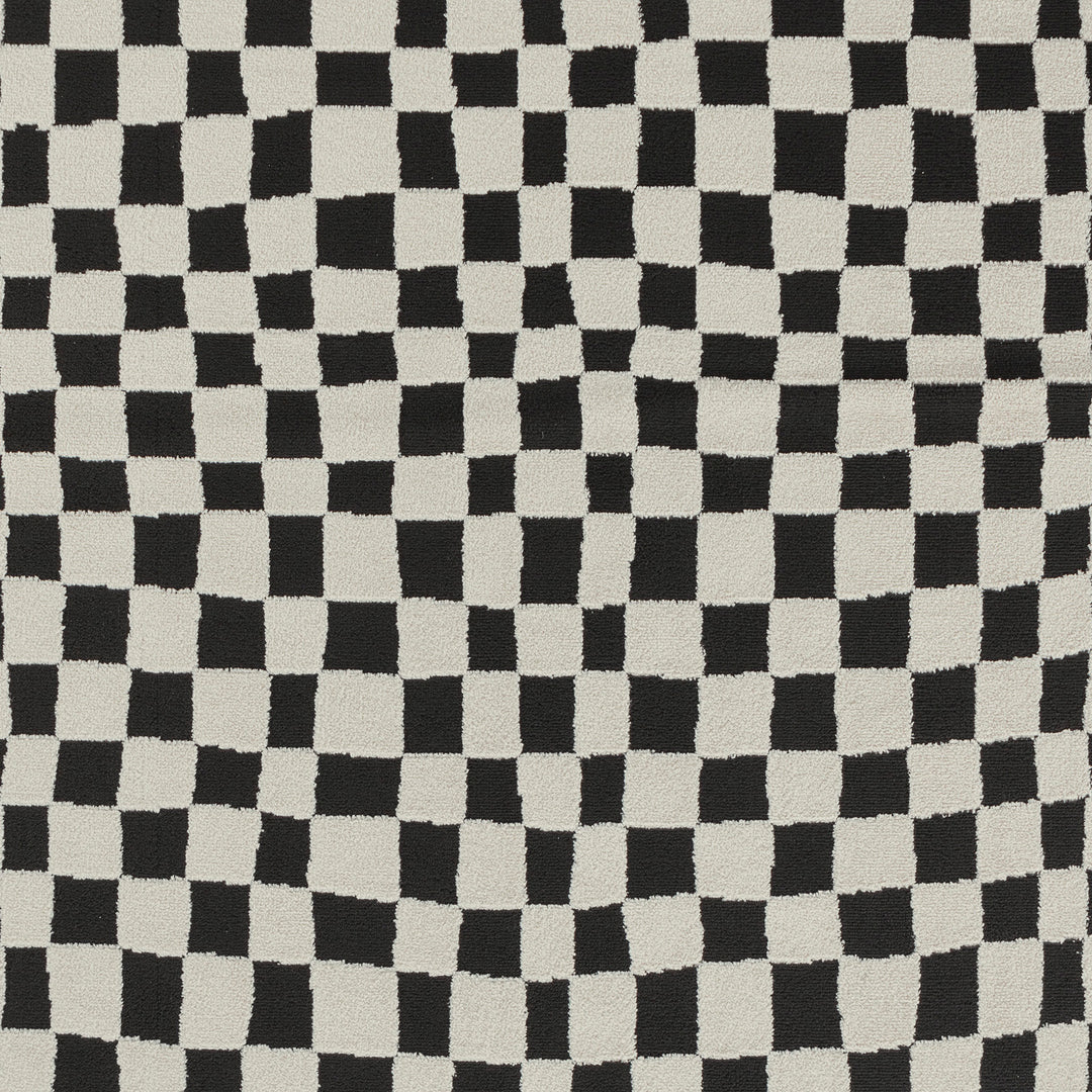 Tapis Scandinave à Carreaux Noir/Blanc Gijon
