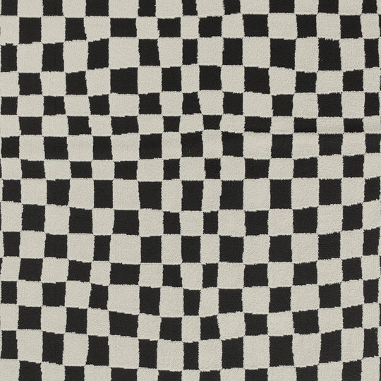Tapis Scandinave à Carreaux Noir/Blanc Gijon