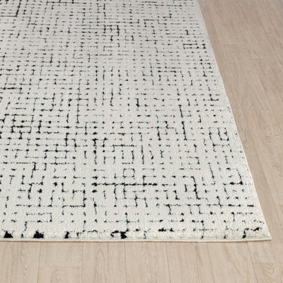 Tapis Scandinave Moderne Ivoire/Noir Cagliari