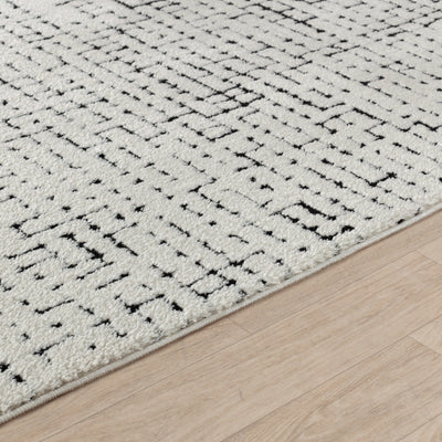 Tapis Scandinave Moderne Ivoire/Noir Cagliari